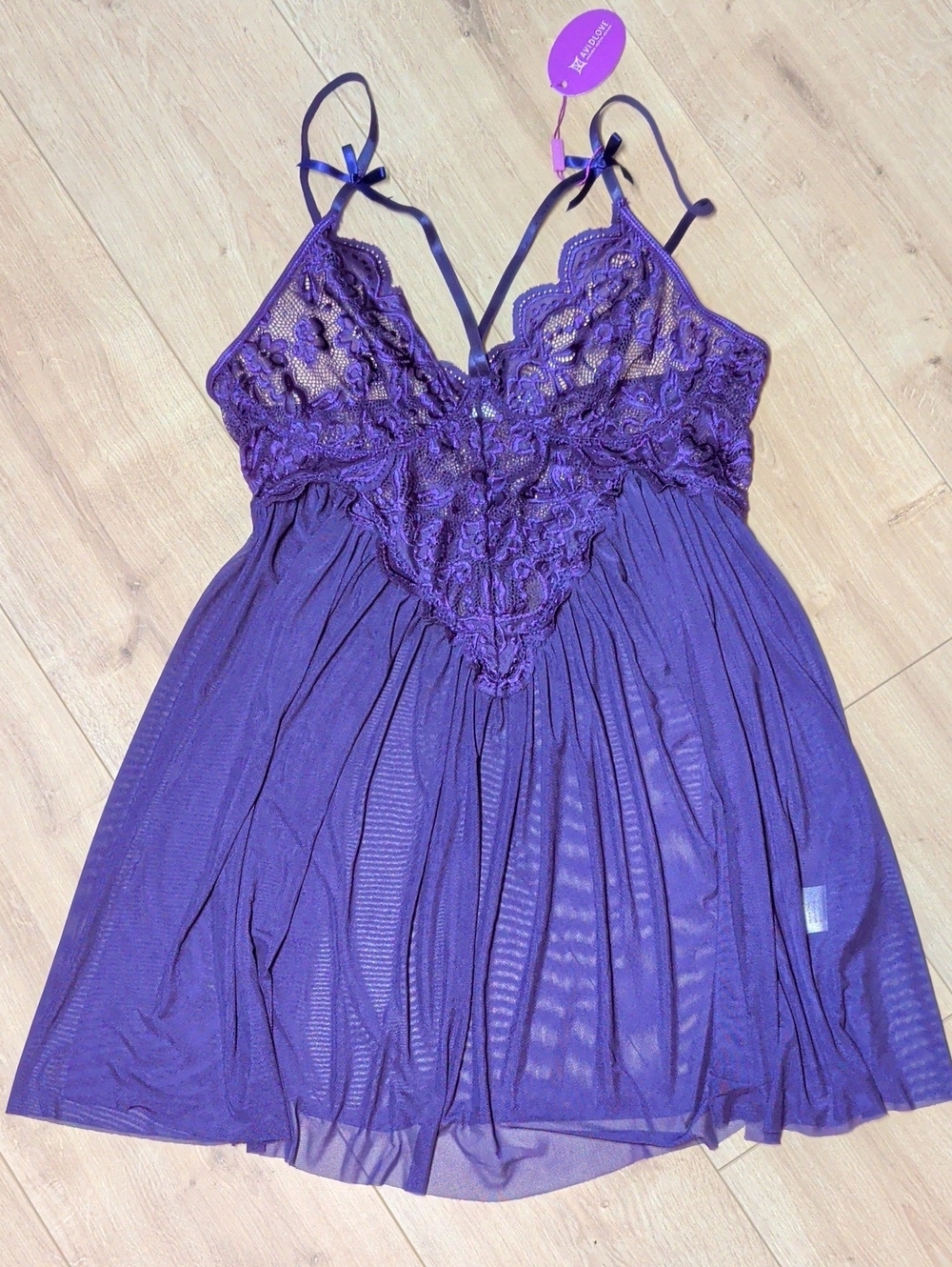 Lace & Mesh Chemise - AvidLove NWT